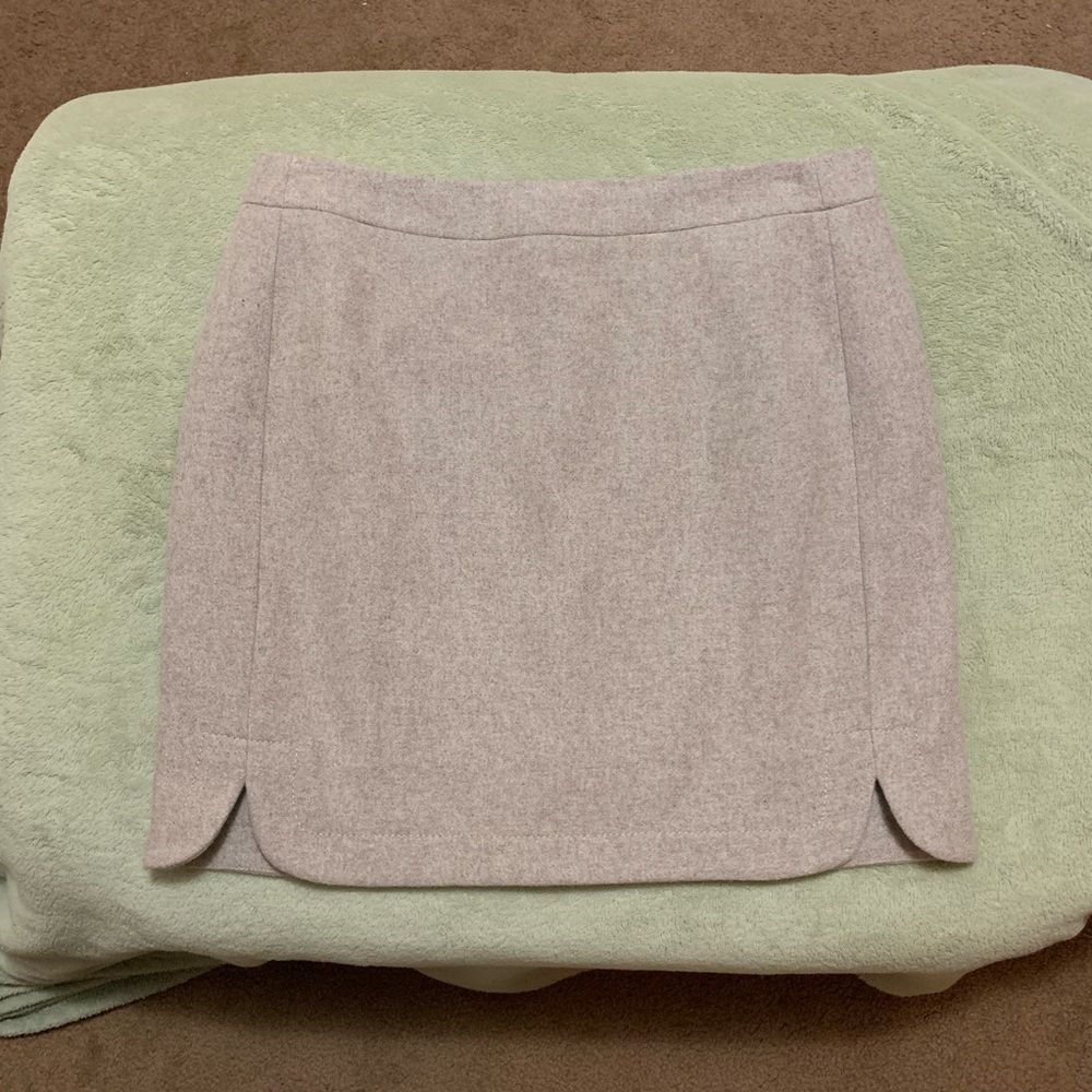 J. Crew Wool Curved Hem Mini Skirt, Size 4, worn